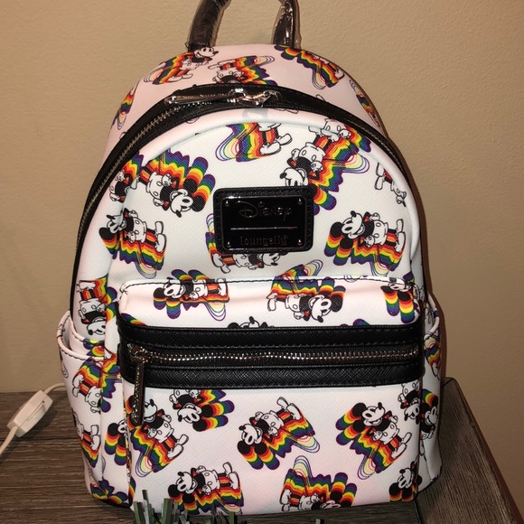 Loungefly Handbags - Disney Loungefly Rainbow Mickey Mini Backpack